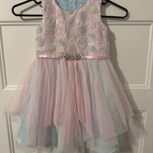 Toddler Girls Sleeveless 3D Soutache Party Dress, Size 4T, NWOT